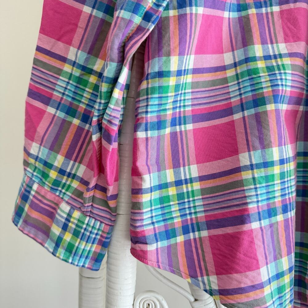 Ralph Lauren Shirt Men 3XL Tall Pink Plaid Oxford Button Down Long Sleeve - Picture 3 of 9